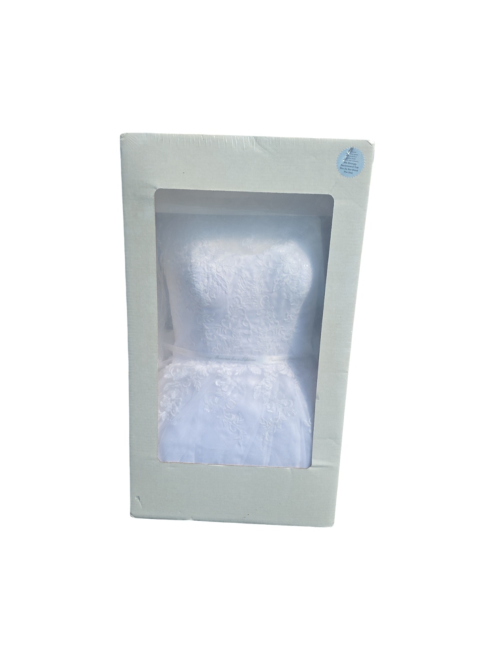 Women's David's Bridal Wedding Dress Size 12 White